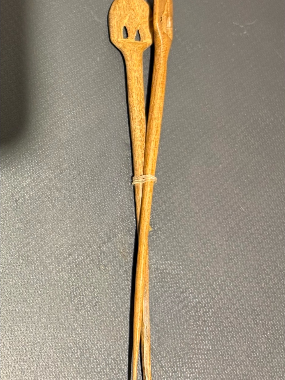Handmade Carved hair sticks - Natural Brown